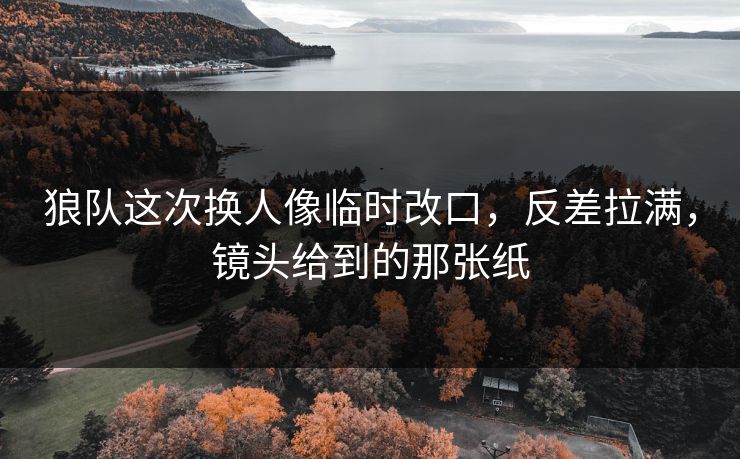 狼队这次换人像临时改口，反差拉满，镜头给到的那张纸