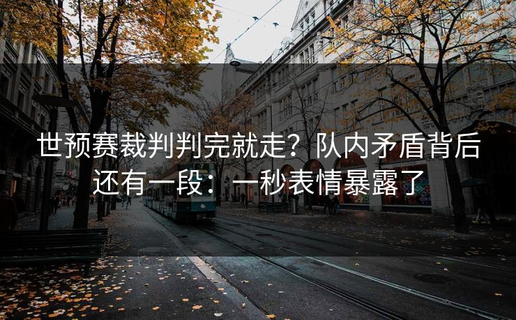 世预赛裁判判完就走?队内矛盾背后还有一段:一秒表情暴露了